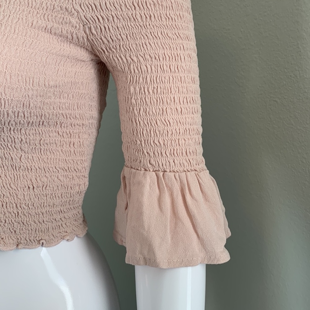 Kendall & Kylie Light Pink Off Shoulder Crop Top - Picture 4 of 8